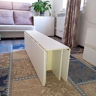 столы для кухни: Стол трансформер Для зала, Раскладной стол, Длина, см: 300 см, цвет - Белый — 6