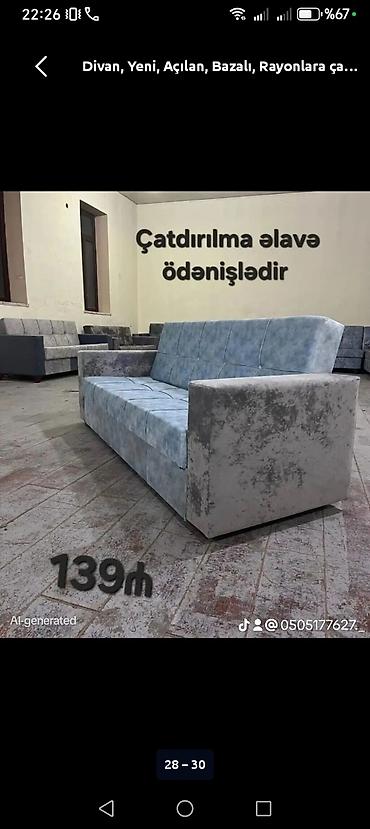 duz divan: Divan, Yeni, Açılan, Bazalı, Parça, Ödənişli çatdırılma — 1