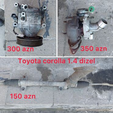 Ehtiyat hissələri: Toyota Corolla 1.4 dizel, KiA rio, KiA ceed, Hyundai i30 markalarına