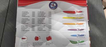 Noževi: Kuhinjski nozevi set od 7 delova POTPUNO NOVO u fabrickoj kutiji — 13