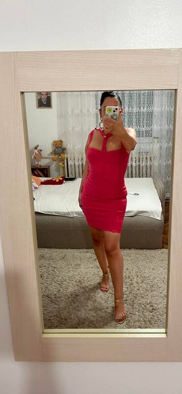 Haljine: M (EU 38), bоја - Crvena, Koktel, klub, Na bretele — 5