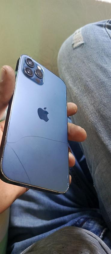 Apple iPhone: IPhone 12 Pro, 128 GB, Mavi, Qırıq — 11