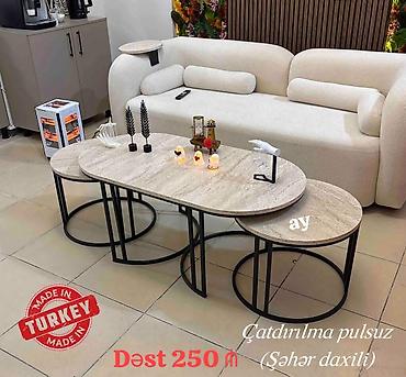 classic mebel: ✨ Yeni Model Jurnal Masası Dəsti ✨ ✅ 3-lü dəst – böyük və 2 kiçik masa — 1