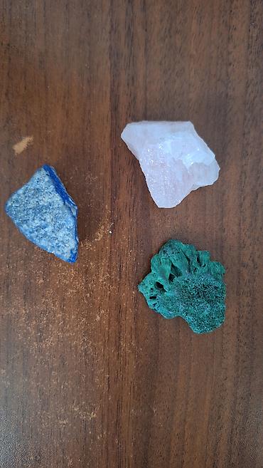 Набор натуральных камней: Розовый кварц, Малахит и Лазурит 💎