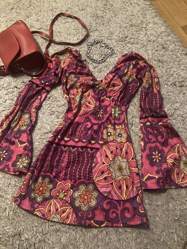 haljinica boje lila original: S (EU 36), bоја - Šareno, Drugi stil, Dugih rukava