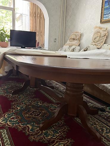 study table: Стол и стул для зала, Б/у, Самовывоз, цвет - Коричневый — 3