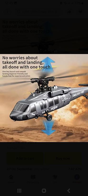 oyuncaq kompüter: 6 kanallı aerobatik RC helikopter - Realistik hərbi dizayn, “ENDLESS — 5