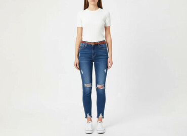 shein spodnie materiałowe: Shein, Jeansy damskie, rozmiar S