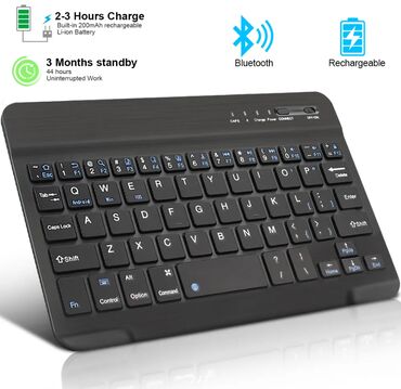 ipad klaviatura: Беспроводная Bluetooth клавиатура, мини-клавиатура для ноутбука