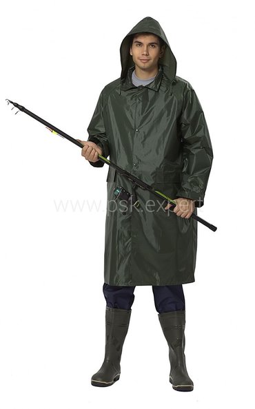 новый спортивный костюм: Плащ "Рыбак" зеленый Плащ с центральной застежкой на молнию и