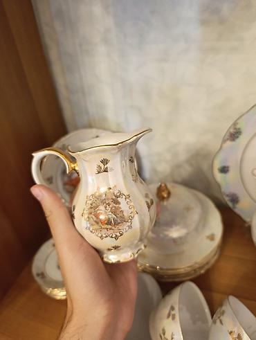 kahla: Çay dəsti, rəng - Ağ, Farfor — 4