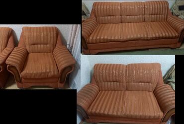 диван из палет: Продаю мебель коралового цвета 1(+1)