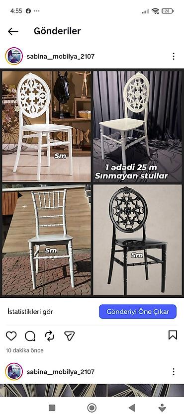 mebel stullar: Hazır elde olan sinmayan stullar 🪑
Çatddirilma Cuzi ödenişle — 1