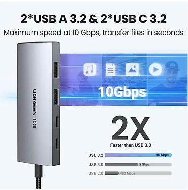micro cd: UGREEN CM480 — компактный USB-C HUB 4-в-1 (10 Гбит/с) Идеальный — 8