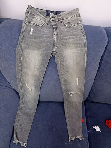 женские рваные джинсовые капри: Прямые, Германия, Рваные