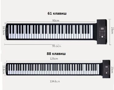 Пианино: Раскладное гибкое пианино на 61/88 клавиш со встроенной колонкой — 3