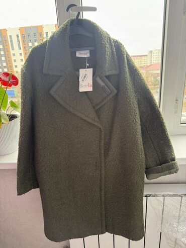 мужское зимнее пальто с капюшоном: Абсолютно новое пальто oversize BerrIn - Цвет: оливковый/хаки -