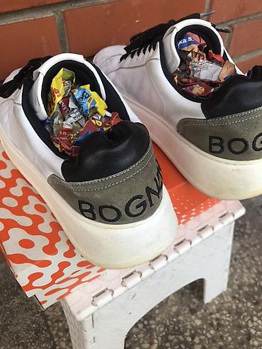 Patike: Bogner patike – bele kožne lifestyle/sneakers patike sa crnim pertlama — 4