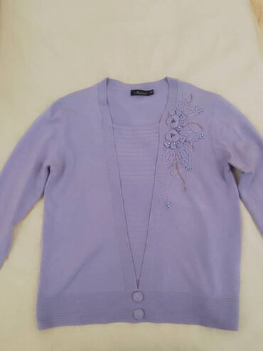 Пуловеры: Пуловер, цвет - Фиолетовый, XL (EU 42)
