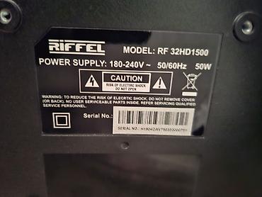 televizor markalari: Riffel RF 32HD1500 televizor - Ekran: 32 düym, HD formatı - Model: RF — 1