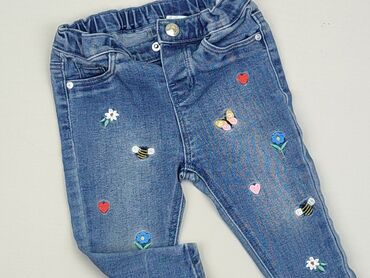 spodenki jeansowe 134: Denim pants, H&M, 6-9 months, condition - Very good