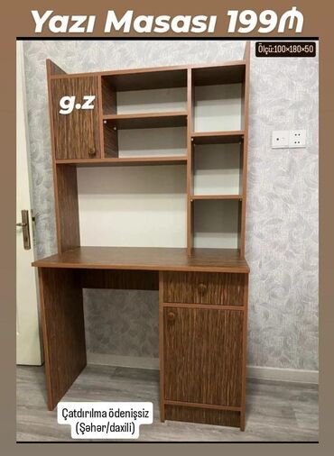 balkon ucun stol: *Yazı masası 199Azn* ✔️İstehsal Rusiya Laminat 18/lik qalinliqda