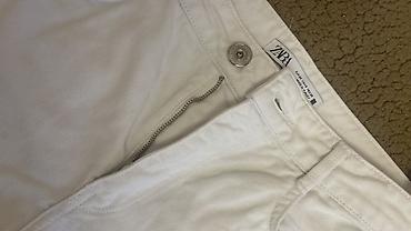 ag cins: ZARA ağ rəngli cins şalvar - Brend: ZARA - İstehsal: Turkey (Made in — 2