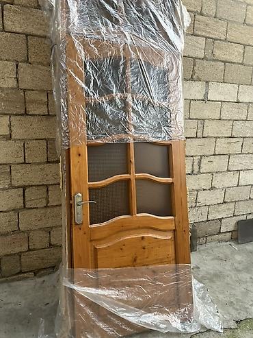 потолки для ванной комнаты: Taxta iç qapı – şüşəli model - Material: təbii ağac (rəng — 1
