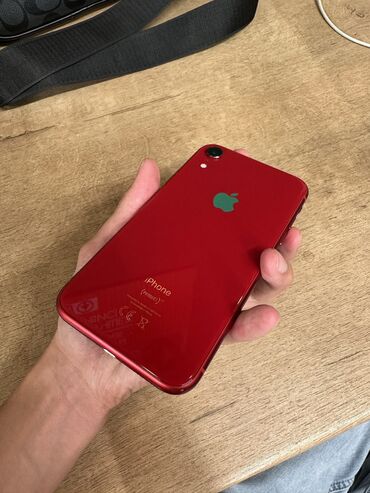 б у телефоны ми: IPhone Xr, Колдонулган, 128 ГБ, Кызыл, Коргоочу айнек, 84 %