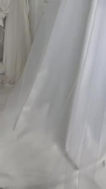 Свадебные платья: Белое свадебное платье-абайя с накидкой - Цвет: чистый белый - — 10