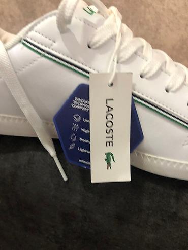 lacoste canta: Lacoste kişi krosovkası – Graduate 119 1 modeli - Rəng: ağ, yaşıl — 5