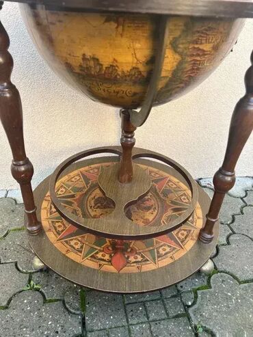 RS - Antique Drinks Carts: Stilski globus bar za piće - BR 2 - MOGUĆ PREVOZ U dobrom stanju 💎 — 13