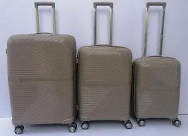 Putni koferi i torbe: Komplet kofera – 3 veličine, bež boja - Materijal: tvrda školjka — 16