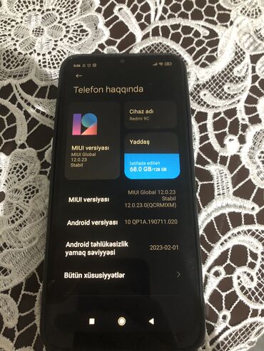 Redmi 9C, 128 GB, rəng - Qara, Sensor, Barmaq izi, İki sim kartlı