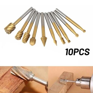 Digər alətlər: Yonmaq üçün ucluqlar, həm taxta üçün olanı var həm metal üçün olanı — 12