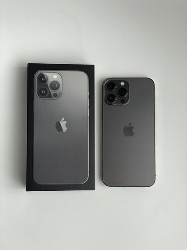 Apple iPhone: IPhone 13 Pro Max, Б/у, 256 ГБ, Черный, Наушники, Защитное стекло, Чехол, 87 %