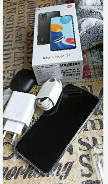 контроллеры raid 1e: Redmi, Redmi Note 11, Колдонулган, 128 ГБ, түсү - Көк, 2 SIM