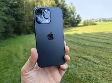 Apple iPhone: IPhone 15 Pro, 128 GB, Black Titanium, Zəmanət, Simsiz şarj, Face ID