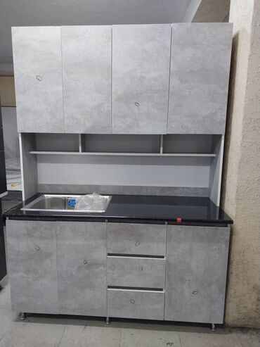 Кухонные гарнитуры: Кухонный гарнитур, Новый, цвет - Черный, ДСП, Бесплатная доставка at lalafo.kg — 14 Кухонные гарнитуры: Кухонный гарнитур, Новый, цвет - Черный, ДСП, Бесплатная доставка — 14