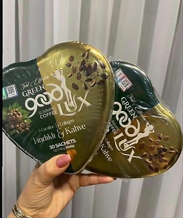 Qida məhsulları: Məhsul: Green Goo Lux Slimming Coffee – Fındıqlı & Qəhvə • — 1