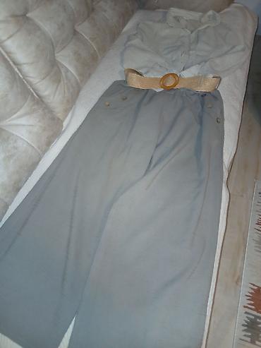 Nove od lana pantalone pesak boja siroke nogavice odgovara br L Xl