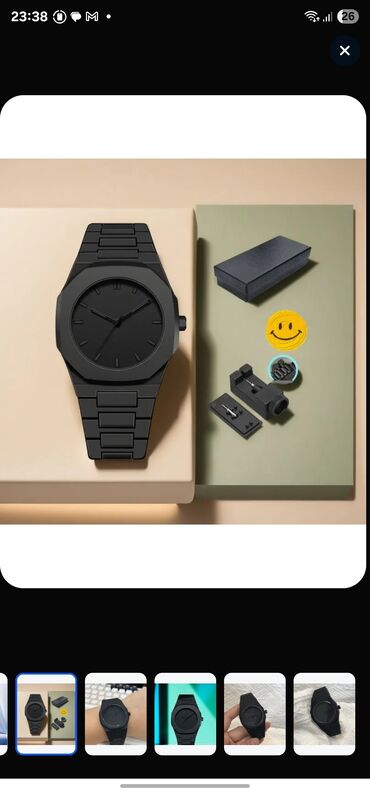 часы apple whatch: Мужские наручные часы в минималистичном стиле, полностью черного