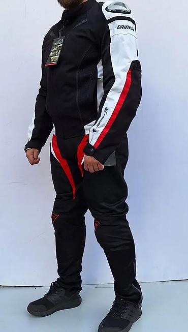 Sportska odeća: Pantalone za motor sa štitnicima Dainese Air Tex crno crvene — 14