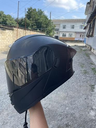 Nəqliyyat: Crown Racing moto dəbilqəsi – modular (açılıb-bağlanan çənə hissəli) — 8