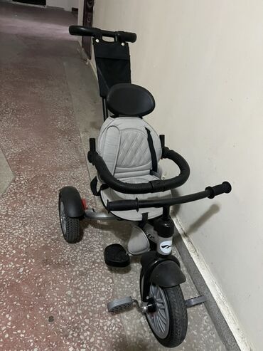 intex easy set бассейн: Uşaq üçtəkərli velosiped/puska kombinəsi - Rəng: boz və qara - 3