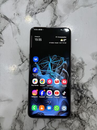 Samsung: Samsung Galaxy A80, 128 GB, rəng - Boz, Düyməli, Barmaq izi, İki sim kartlı