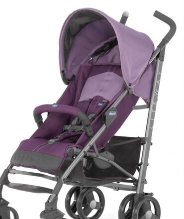 прогулочные коляски с рождения: Коляска, цвет - Фиолетовый, Б/у