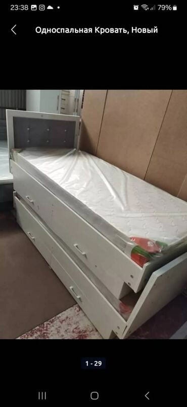 Односпальные кровати: Односпальная кровать, Новый, С матрасом, длина - 205 см — 19