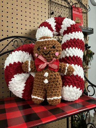 Yeni il oyuncaqları və bəzəkləri: Əl işi toxunma Yeni il aksesuarları və dekor dəsti - Amigurumi — 1