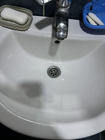 Təmir və tikinti: Hamam üçün pedestallı çanaq (umivalnik) və qarışdırıcı kran dəsti Tam — 3